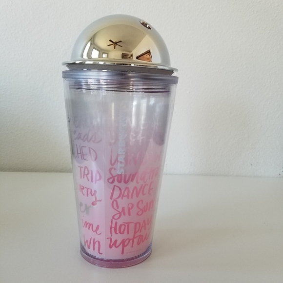 STARBUCKS Pink Frosted Frappuccino Lover Silver - Picture 2 of 9